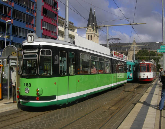 Halberstadt trams at Holzmarkt