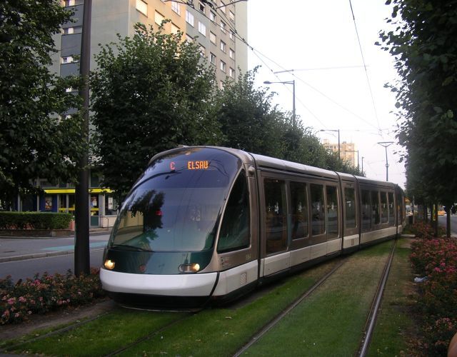 Strasbourg tram at Esplanade