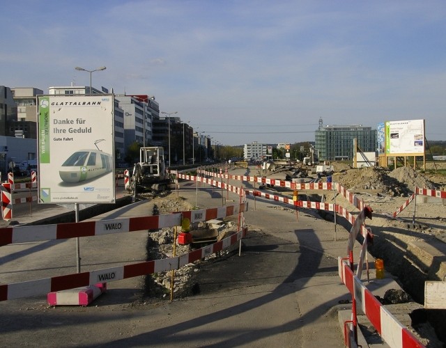 Glattalbahn construction Thurgauerstrasse