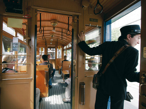 the author as tram conductor